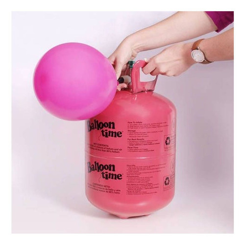 Gas helio para fiestas infantiles y eventos de hasta 50 globos rosas