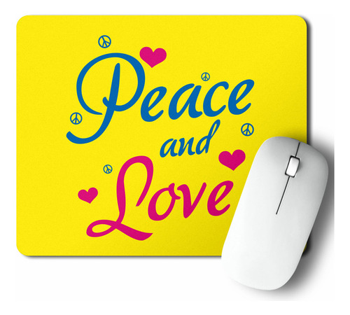 Mouse Pad Peace And Love (d0205 Boleto.store)