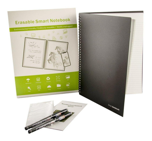 Cuaderno Inteligente, Reutilizable, 3 Lapices Incluidos. A4