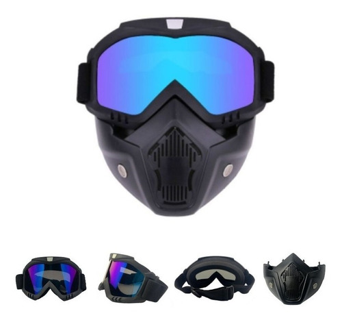 Máscara Antiparra Desmontable Airsoft Paintball Moto Esquí