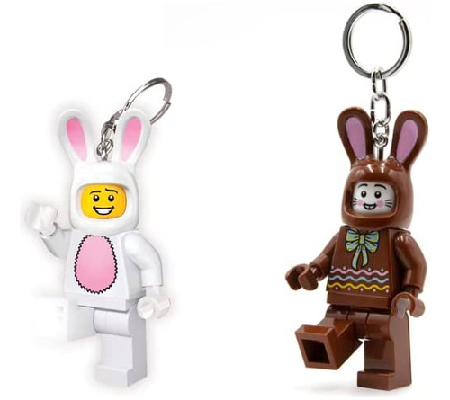 Lego Classic Bunny Suit Guy Y Chocolate Bunny Keychain Light