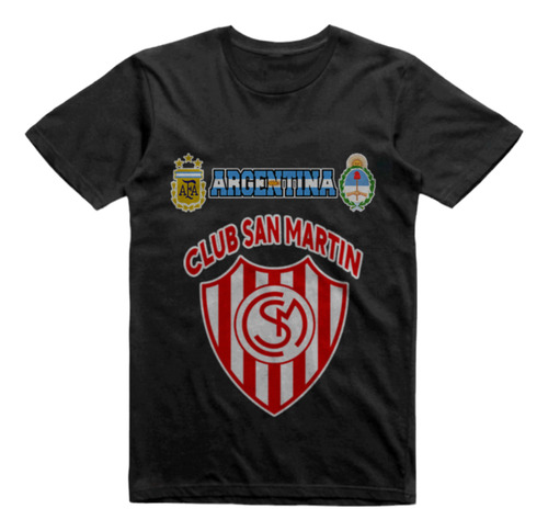 Remera Algodon Negra San Martin De Salta