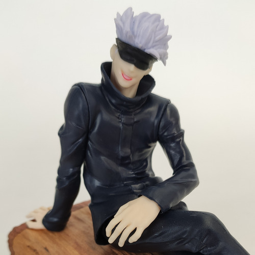 Boneco Satoru Gojo Jujutsu Kaisen + Caixa De Madeira