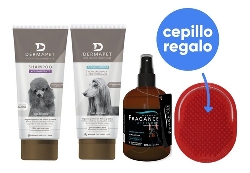 Shampoo Perros Gatos Peluqueria + Acondicionador + Perfume