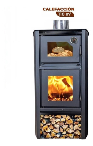 Calefactor A Leña Doble Combustión Con Horno 1290gf