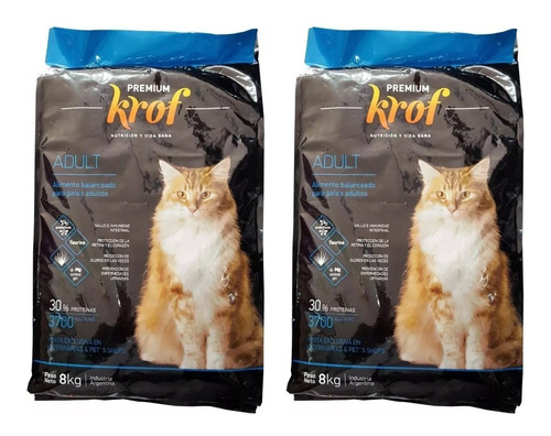 Krof Gato Adulto X 8 Kg (ex Krofy) X 2und Envió Correo Tp#