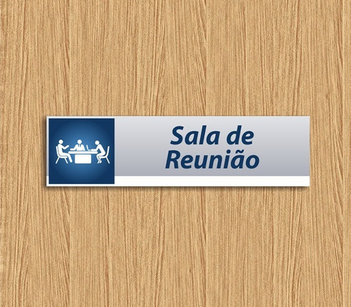 Placa Sala Reunião Identificação Departamento Personalizada