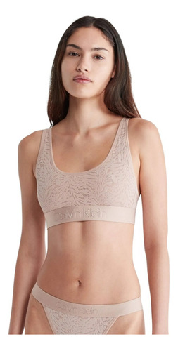 Top Calvin Klein Micro Bordado Para Mujer - Original  