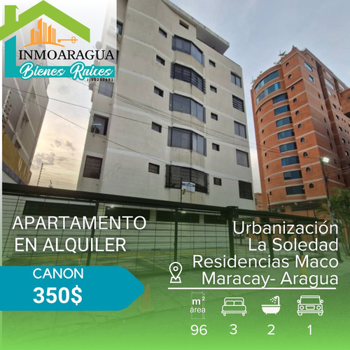 Apartamento En Alquiler/ Residencias Maco Urbanización La Soledad Maracay/ Pg1112