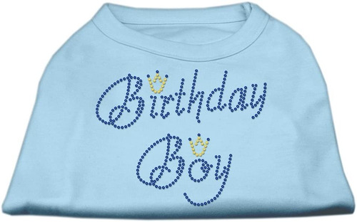 Mirage Pet Productos 12-inch Birthday Boy Rhinestone Camisa 