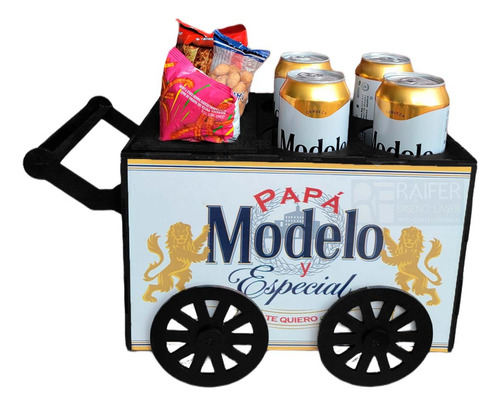 Carrito Botanero Duff Caja Día Del Padre O Cumpleaños Color Modelo