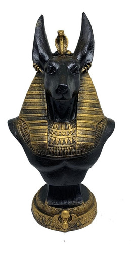 Estatua Estatueta Anubis Busto Resina 24cm Rock Wicca