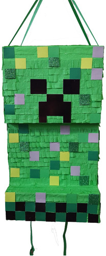 Piñata Minecraft Creeper. Medida 40x25 Aprox.