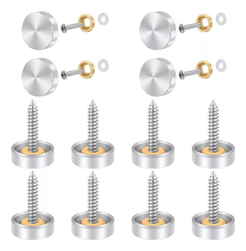 12 Unidads Inoxidable Tapa Tornillo De Espejo Embellecedor