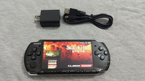 Psp Slim 3010 Black Piano+ 16 Gb Con Carcasa Con Cargador