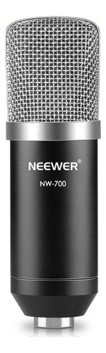 Micrófono Neewer NW-700 Condensador Cardioide color negro/plateado