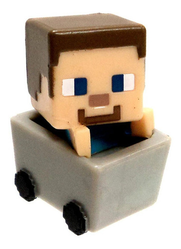 Figura Minecraft - Fishing In Minecart - Mini Mattel