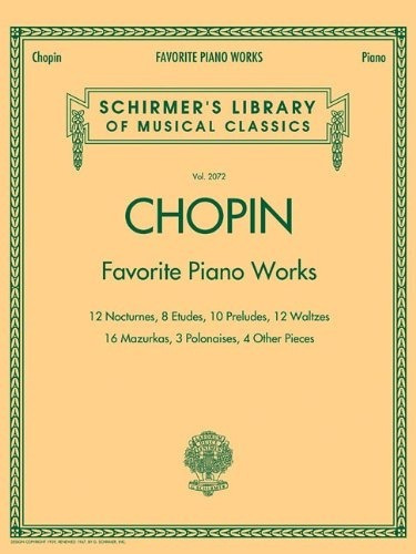 Obra De Piano Favorita Schirmers Biblioteca De Clasicos Musi