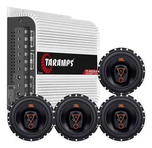 NOSRAM 6500 4本セット Kit 4 Alto Falantes Jbl 6trms80 80w + Módulo Taramps Ts800x4 Cor