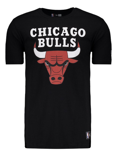 Camiseta New Era Nba Chicago Bulls Preta