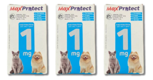 Ivermectina P Carrapatos Vermes E Pulga Cães/gatos 12 Comp
