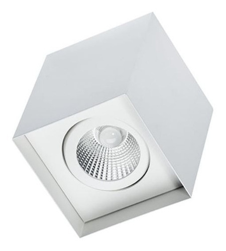 Spot Sobrepor Par20 Quadrado Recuado+ Lâmpada Par20 7w 4000k Cor Branco 110V/220V