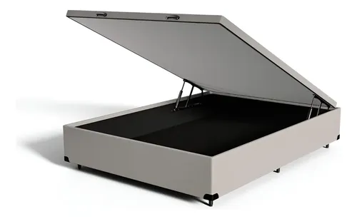 Cama Baú Emma® - Casal (138x188cm) - 1 Ano De Cinza