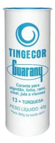 Tinta P Tecido Corante Tingecor Guarany Tintol Azul Turquesa