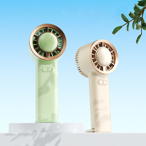 Mini Ventilador Mano Portatil 3 Velocidades Recargable Usb Color Beige