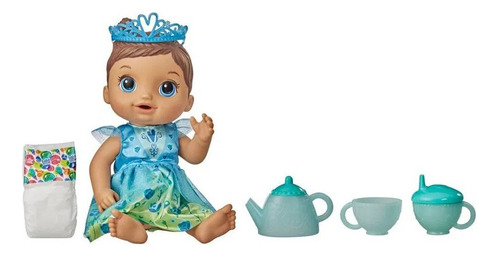 Boneca Baby Alive Cha De Princesas Morena Faz Xixi F0032