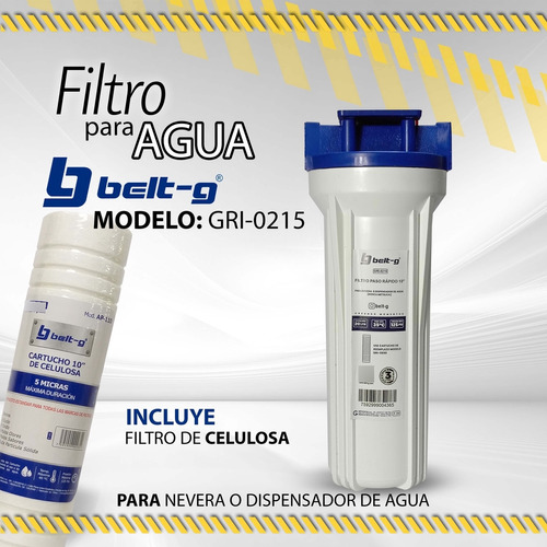 Filtro P/agua Plastico Belt-g 10  Gri-0215 / 7591201000027