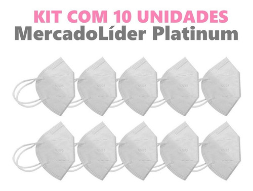Imagem 5 de 9 de Kit 10 Máscara Respiratoria Proteção Pff2 Kn95 - Original