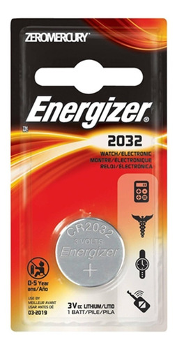 Pila Cr2032 3v Litio Energizer Controles Motherboard Alarma