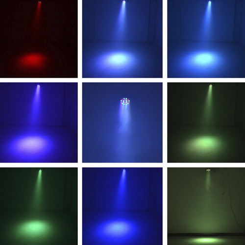 Imagen 10 de 10 de Proton Tacho Luces Iluminación Fiesta 18 Led Rgb Dmx Dj