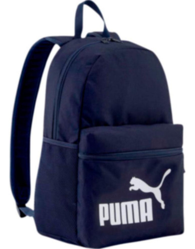 Mochila escolar Puma Casual 548743 color azul marino diseño lisa