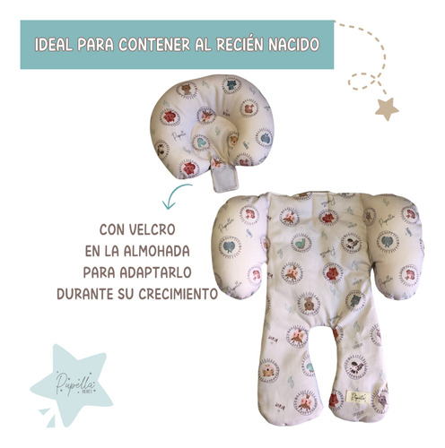 Reductor Huevito Bebe Cochecito Universal Reversible Algodon Caritas