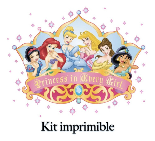 Kit Imprimible Princesas Disney