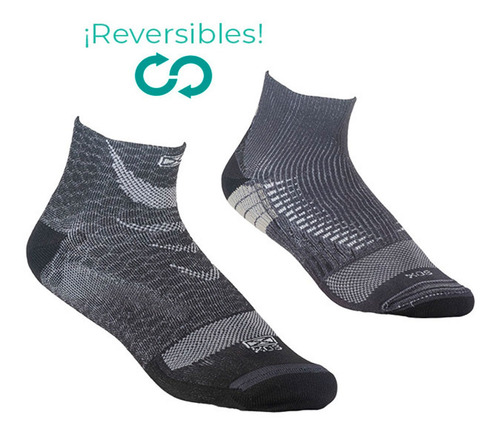 Imagen 2 de 5 de Medias Compresion Caña Corta Reversible Sox Deportivas Cuota