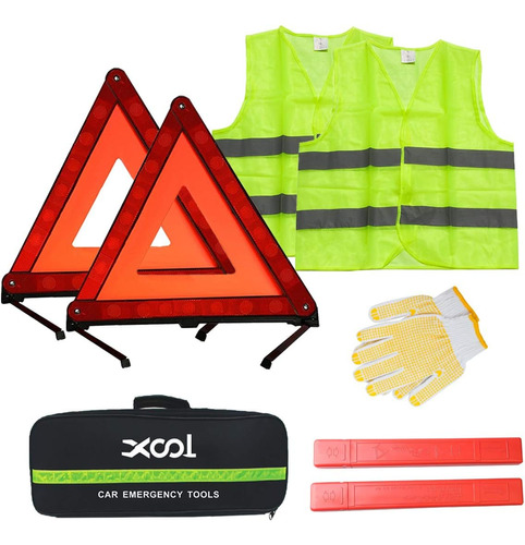 Kit De Advertencia Xool Safety Triangle, Emergencia En Carre