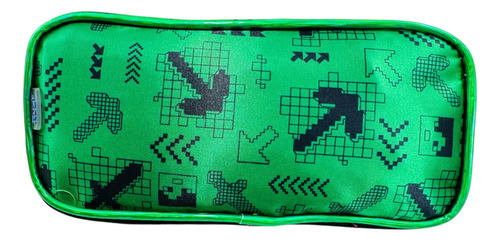 Mochila De Carrito, Lonchera Y Lapicera Minecraft Pelicula 2 Verde Minecraft