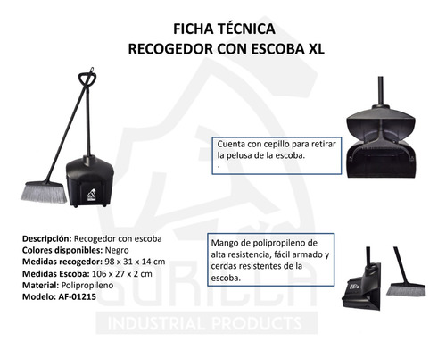 Recogedor Con Escoba Xl Heavy Duty Gorilla