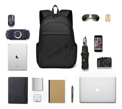 Mochila De Computadora Portátil Antirrobo E Impermeable 20l De 15,6 Pulgadas Negra