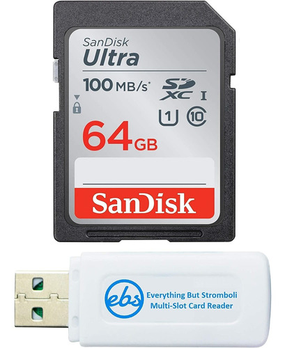 Imagen 1 de 9 de Memoria Sd De 64 Gb + Lector De Tarjetas / Sandisk Ultra
