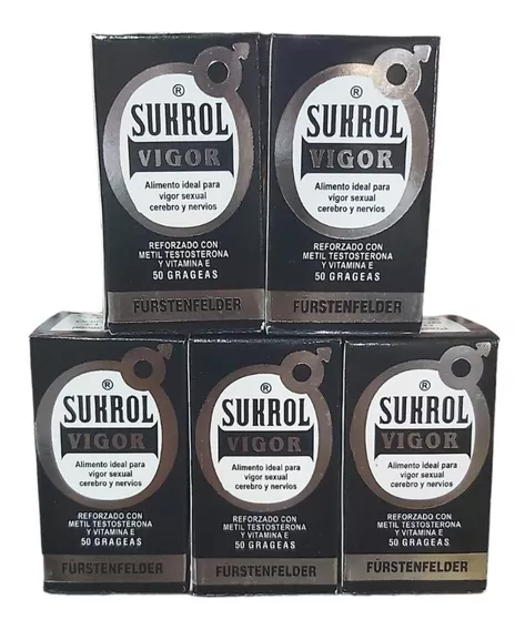 Sukrol Vigor Hombre Sexual Nervios Cerebro 50 Grageas 5 Pzas