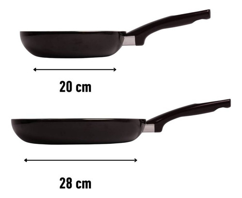 Juego De Sartenes T-fal 2 Pzas Libre De Pfoa 20 Y 28 Cm