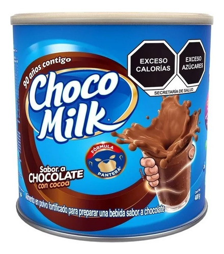 2 Pzas Chocolate En Polvo Choco Milk En Lata 400 G