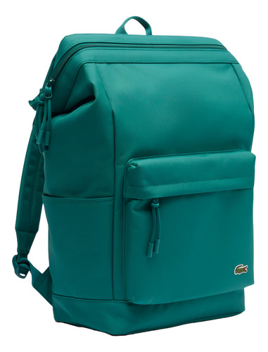 Mochila Rectangular Verde Lacoste Verde Liso