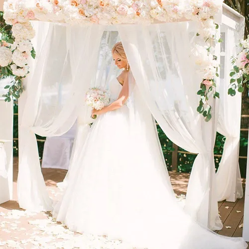 Cortinas Blancas De Boda, Elegancia Y Romance Garantizados