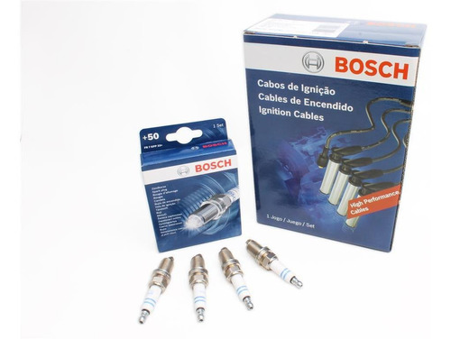 Kit Cables De Bujías + Bujías Bosch Fiat 500 1.4 Desde 2008