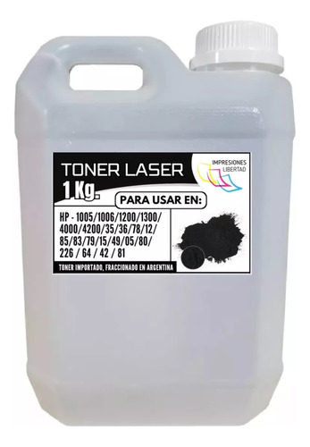 Pote Toner X 1kg Para Hp Universal 